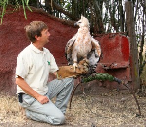 Simon  Thomsett with Crowned Eagle