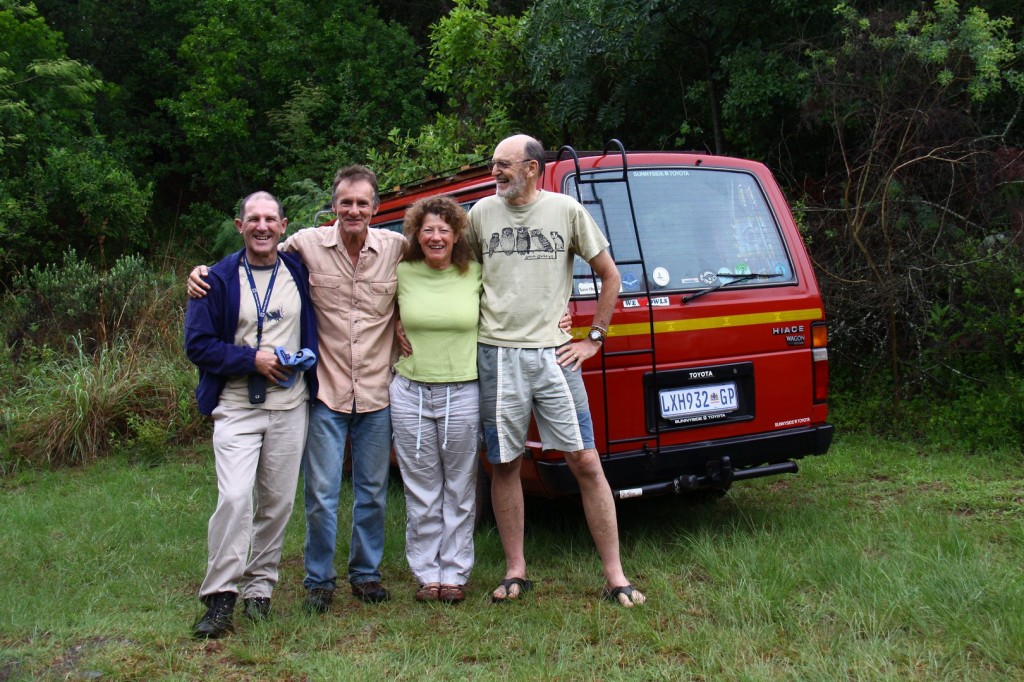 2010 SA Taita survey team (from the left: Anthony van Zyl, Andrew Jenkins, Lucia Rodrigues, Alan Kemp)