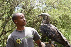 Washington Wachira with Crowned Eagle